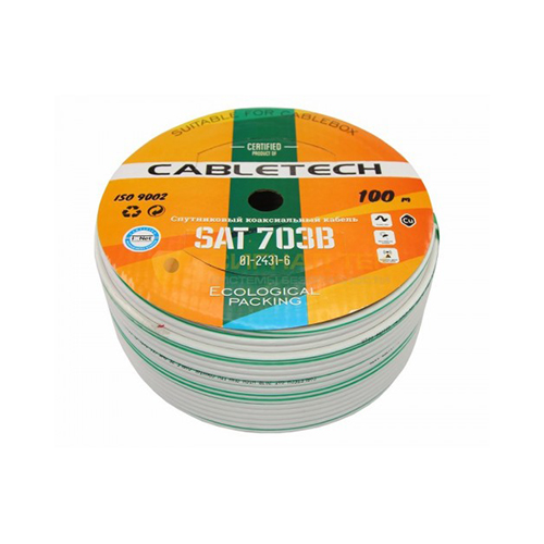 Телевизионный кабель Cabletech SAT-703 (цена за 1 метр) | Кабель для .