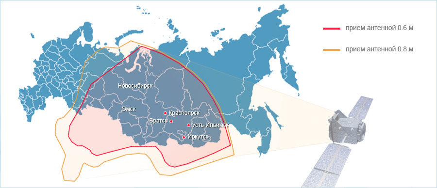 Карта покрытия триколор тв